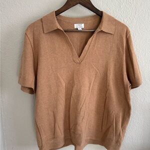 J. Crew 95% cotton and cashmere blend v neck sweater